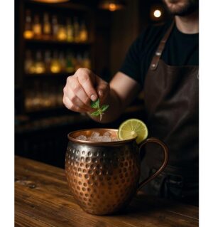 Antique Hammered Copper Mug – 100% Pure Copper Handcrafted in India