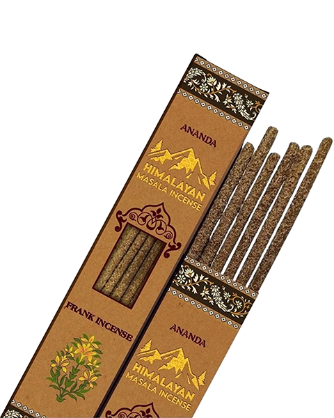 Frankincense Smudge Incense – Ananda All Natural Hand Rolled – 6 Thick Himalayan Masala Sticks