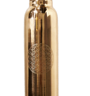 Flower of Life Copper Water Bottle – 950ML Handcrafted in India Pure Copper