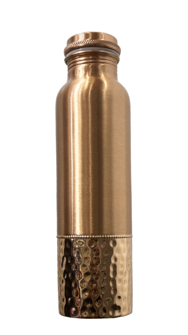 Dual Finish Copper Water Bottle – 950ML Handcrafted Pure Copper