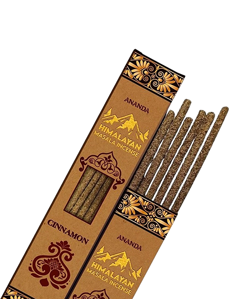 Cinnamon Smudge Incense – Ananda All Natural Hand Rolled – 6 Thick Himalayan Masala Sticks