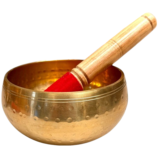 Copper Hammered Singing Bowl – 12 cm – Natural Finish
