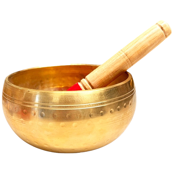 Copper Hammered Singing Bowl 14 cm Natural Finish