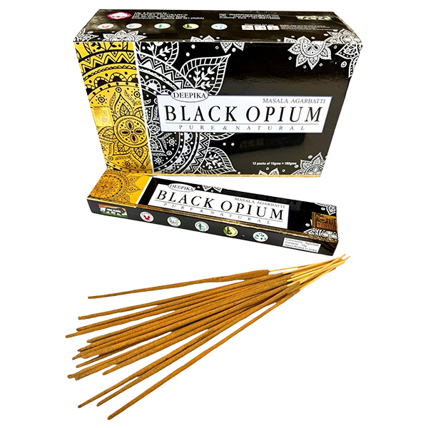 Deepika Black Opium Incense – Pure Natural Masala Agarbatti 15g