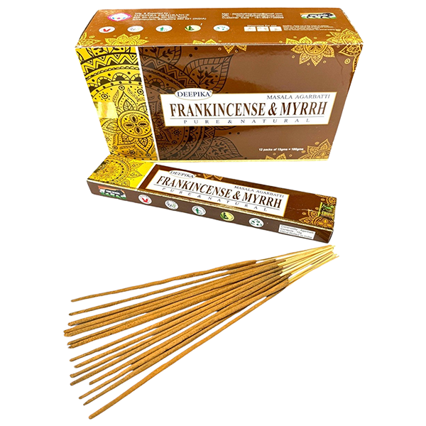 Deepika Frankincense and Myrrh Incense – Pure Natural Masala Agarbatti 15g