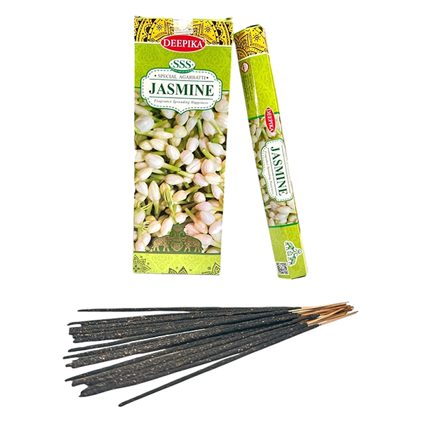 Deepika Jasmine Incense – SSS Special Agarbatti 6 Packets of 20 Sticks