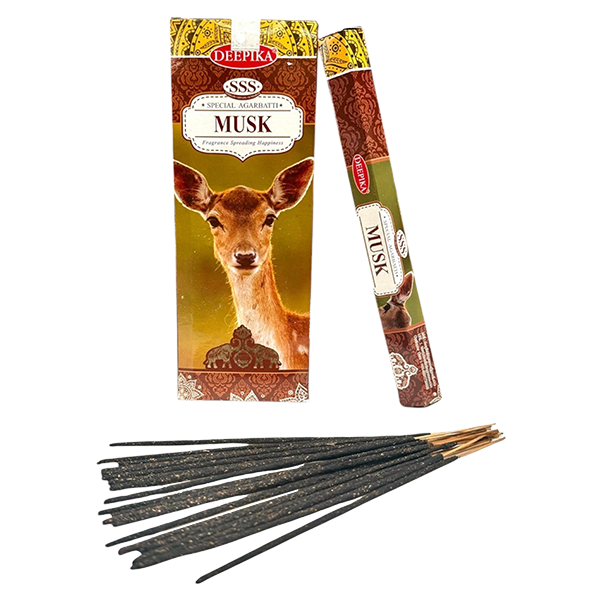 Deepika Musk Incense Sticks – SSS Special Agarbatti 6 Packets of 20 Sticks