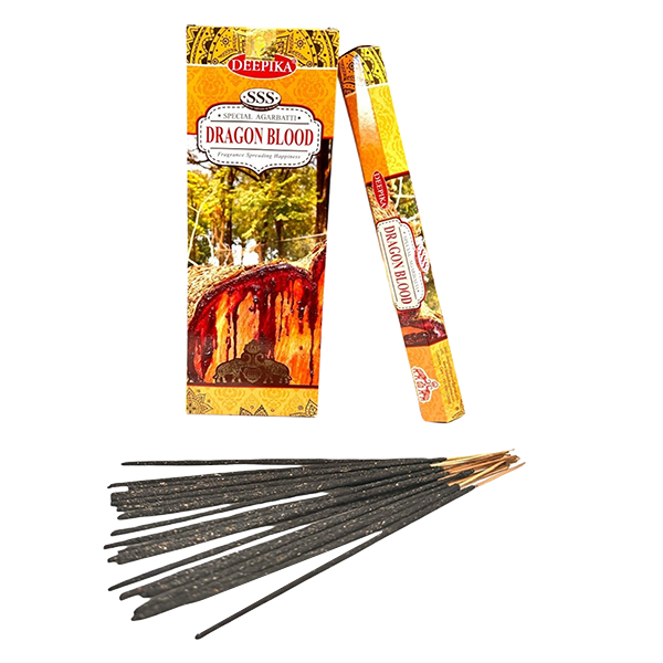 Deepika Dragon Blood Incense – SSS Special Agarbatti 6 Packets of 20 Sticks