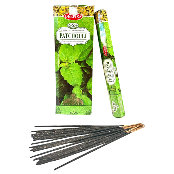 Deepika Patchouli Incense Sticks – SSS Special Agarbatti 6 Packets of 20 Sticks
