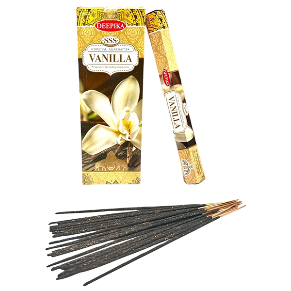 Deepika Hexa Vanilla Incense – 6 Pack (20 Sticks Each) – Pure & Natural