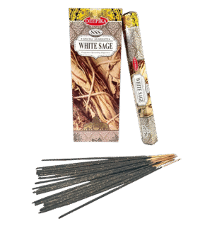 Deepika White Sage Incense Sticks – SSS Special Agarbatti 6 Packets of 20 Sticks