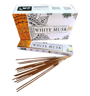 Deepika White Musk Incense – Pure Natural Masala Agarbatti 15g