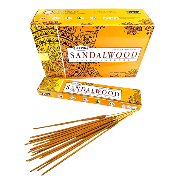 Deepika Sandalwood Incense – Pure Natural Masala Agarbatti 15g