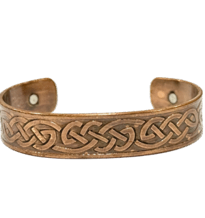 Celtic Knot Magnetic Copper Bracelet with engraved design and magnets