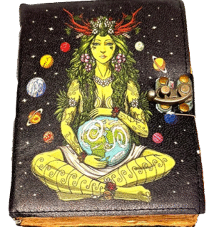 Gaia Goddess Leather Diary – Handmade Journal