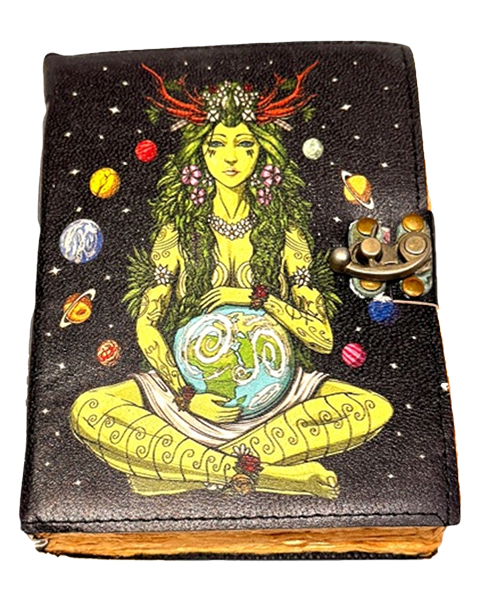 Gaia Goddess Leather Diary – Handmade Journal