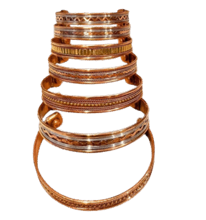 Assorted Light Weight Magnetic Copper Bracelets with Various Designs