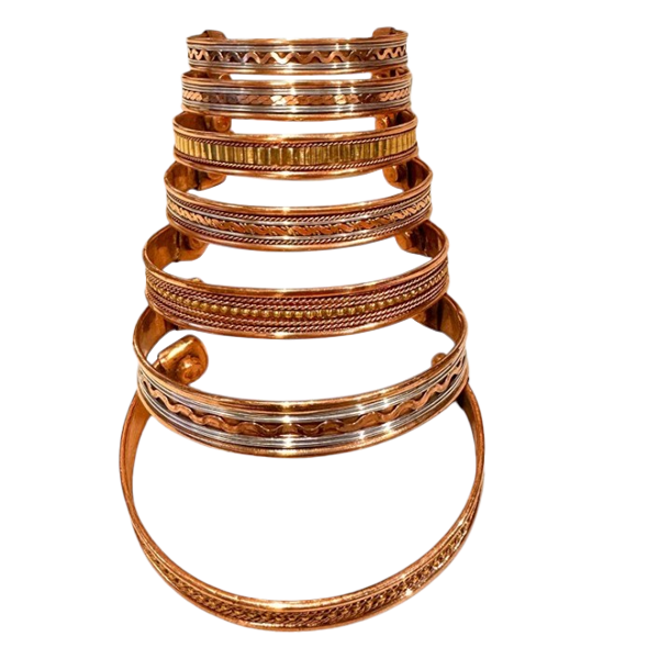 Assorted Light Weight Magnetic Copper Bracelets with Various Designs
