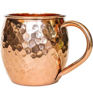 Hammered Copper Moscow Mule Mug – 100% Pure Copper Handcrafted in India