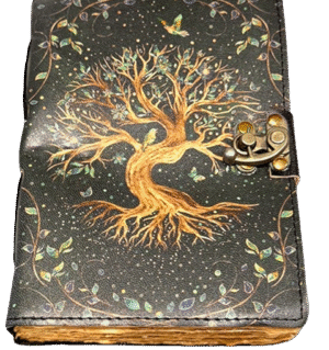 Old Tree print leather diary – 13 x 18 cm