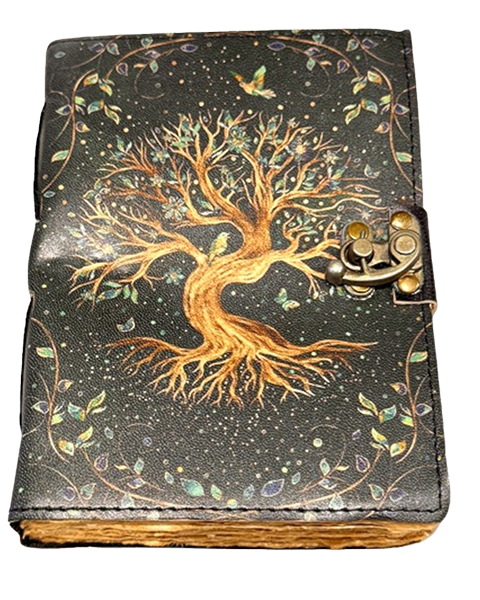 Old Tree print leather diary – 13 x 18 cm