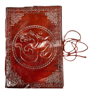 Om Symbol Leather Tie Up Diary – 15 x 20 cm