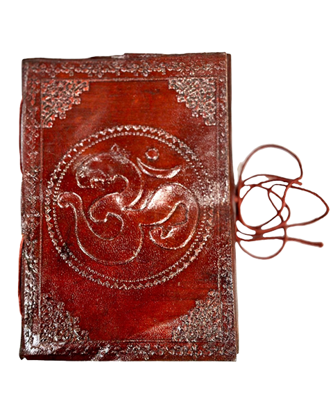 Om Symbol Leather Tie Up Diary – 15 x 20 cm