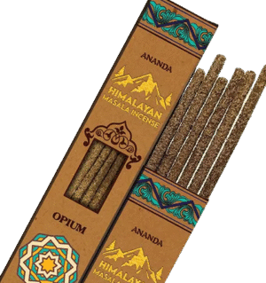 Opium Smudge Incense – Ananda All Natural Hand Rolled – 6 Thick Himalayan Masala Sticks