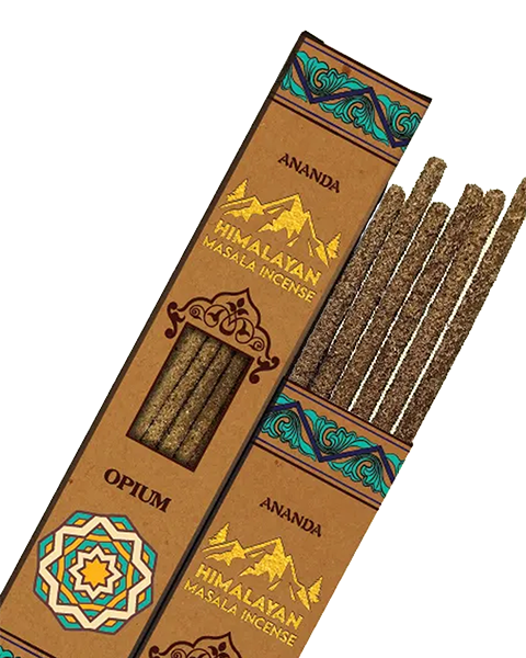 Opium Smudge Incense – Ananda All Natural Hand Rolled – 6 Thick Himalayan Masala Sticks