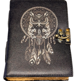 Owl Dreamcatcher Leather Diary