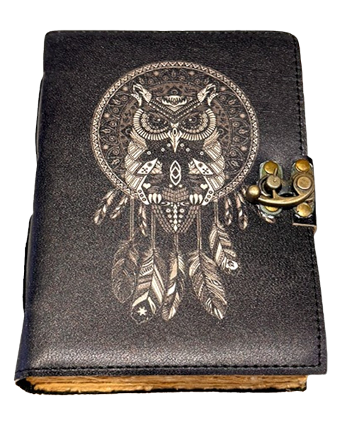 Owl Dreamcatcher Leather Diary