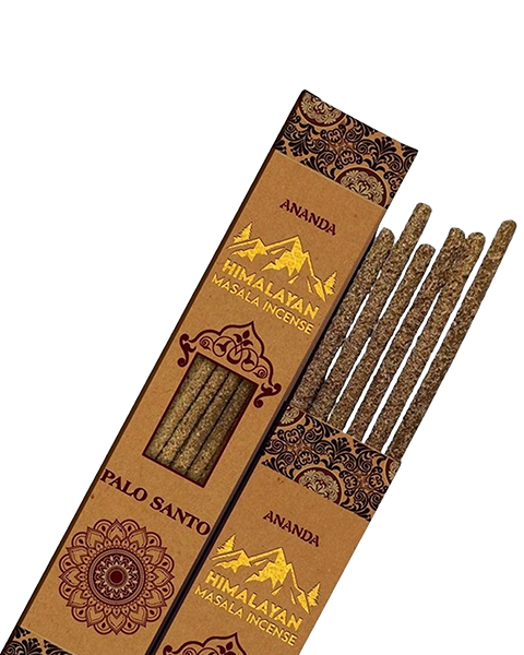 Palo Santo Smudge Incense – Ananda All Natural Hand Rolled – 6 Thick Himalayan Masala Sticks