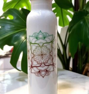Mandala Printed Copper Water Bottle 950ML Handcrafted Pure Copper