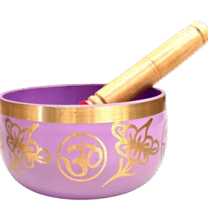 Purple Brass 7 Chakra Singing Bowl – Crown Chakra Healing Bowl – 12 cm – Assorted Designs