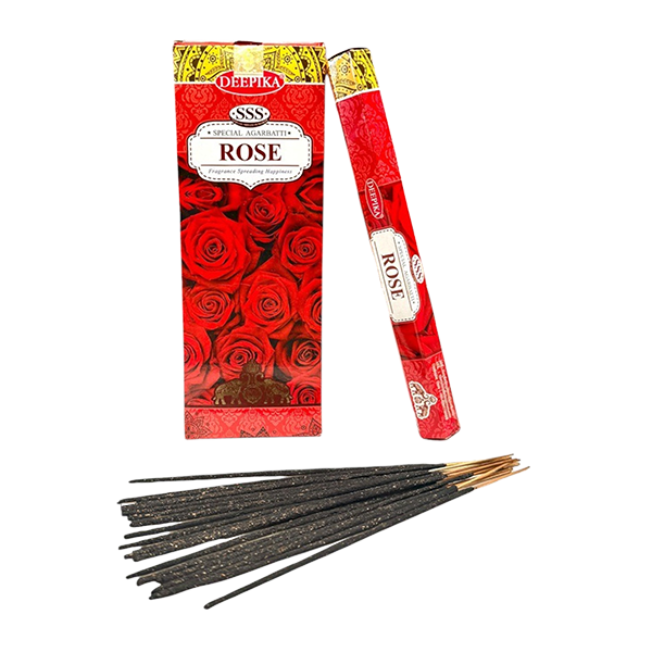 Deepika Rose Incense – SSS Special Agarbatti 6 Packets of 20 Sticks