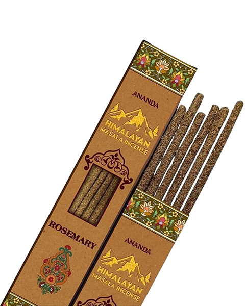 Rosemary Smudge Incense – Ananda All Natural Hand Rolled – 6 Thick Himalayan Masala Sticks