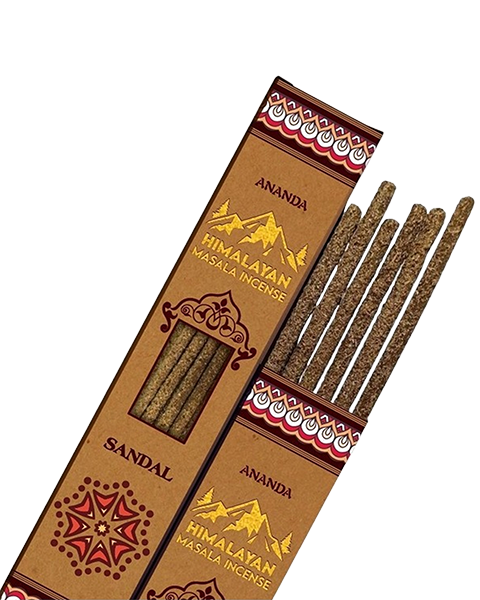 Sandal Smudge Incense – Ananda All Natural Hand Rolled – 6 Thick Himalayan Masala Sticks