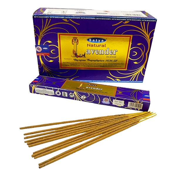 Satya Natural Lavender Incense Sticks – 15g Hand-Rolled