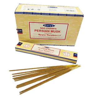 Satya Nag Champa Persian Musk Incense Sticks – 15g Hand-Rolled