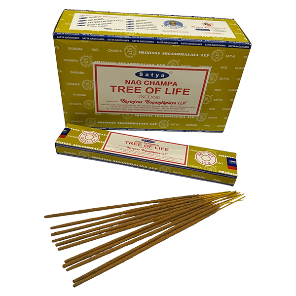 Satya Nag Champa Tree of Life Incense Sticks – 15g Pack