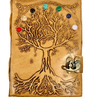 Tree of Life leather diary Spiritual Journal - Global Psychics TV