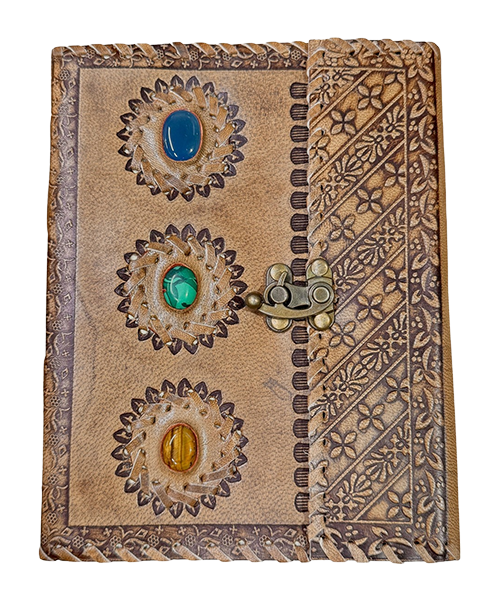 Trinity Gemstone Leather Diary 16 x 20cm