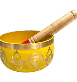 Yellow Brass 7 Chakra Singing Bowl – Solar Plexus Chakra Healing Bowl – 12 cm – Assorted Designs
