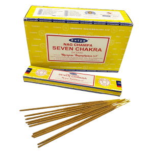 Satya Nag Champa Seven Chakra Incense Sticks – 15g Hand-Rolled